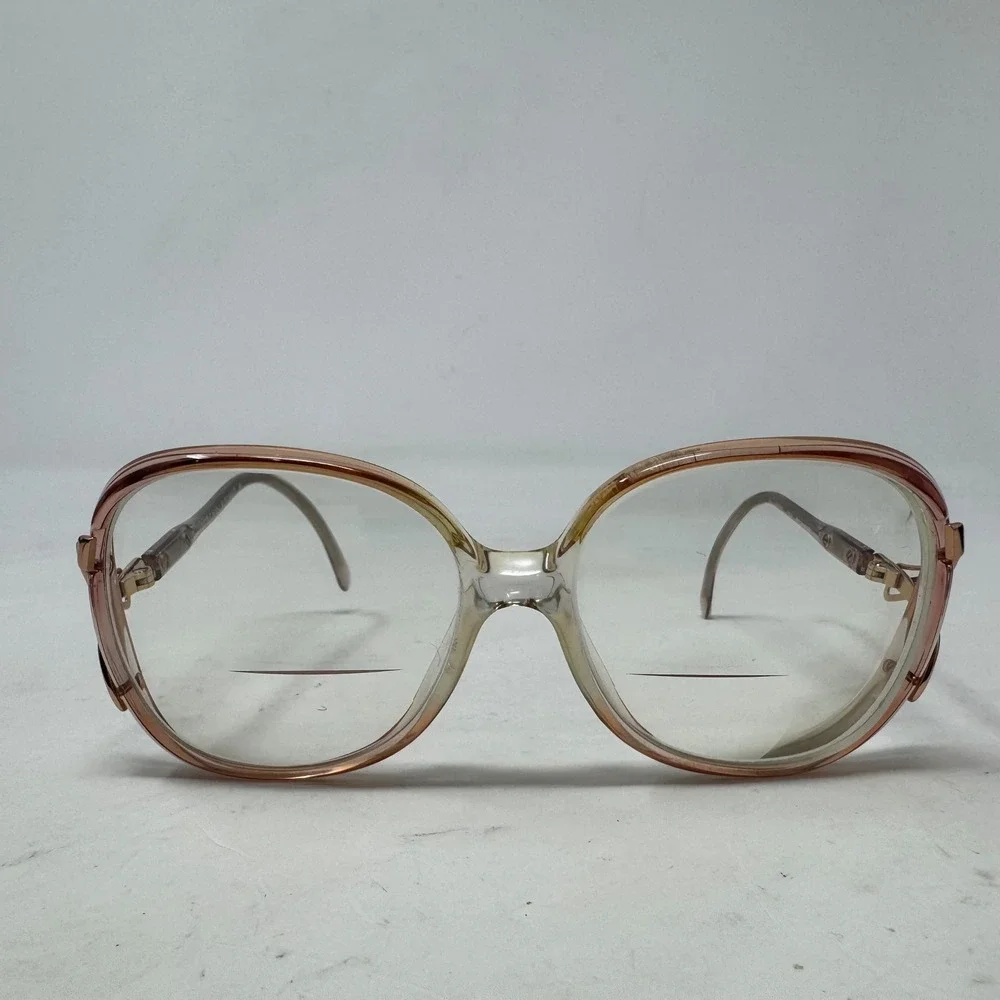 Luxottica Elegance Oversized Butterfly Eyeglass Frames Only Brownrose Italy 125